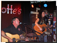 Lianne Rose, Dai Pritchard and King Rhythm on stage at Live N Local at Live @ Lizottes