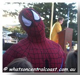 Spiderman saving the planet at the Mardi Gras - What's On Central Coast image