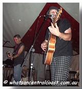 Rocwater on stage at the Brakets and Jam tent, Peats Ridge Festival 2005 - What's On image